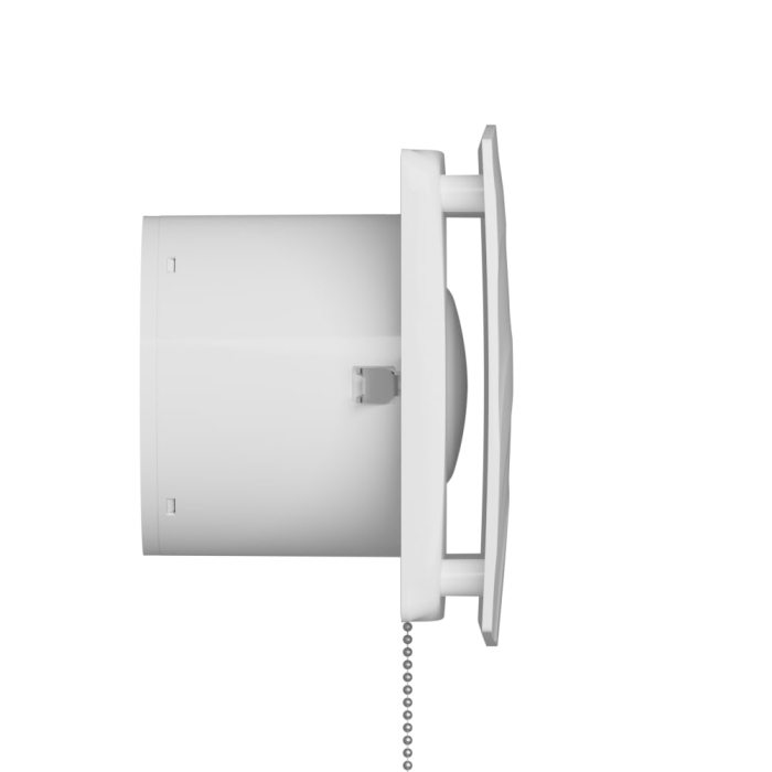 Ventilator de perete VentEurope STREAM100PS, patrat, snur pornire/oprire, diametru 100 mm, debit 95 mc/h, 14W, IP24, silentios, economic, Alb [3]