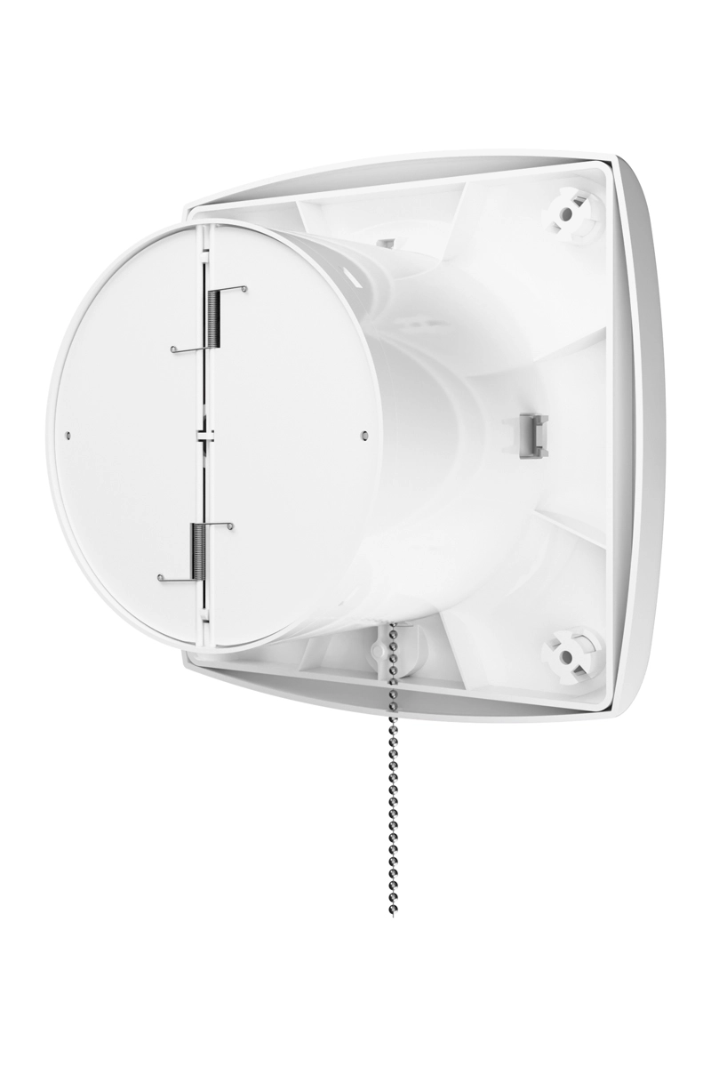 Ventilator de perete VentEurope VALUE100PS, patrat, snur pornire/oprire, diametru 100 mm, debit 100 mc/h, 14W, IP24, silentios, economic, Alb [4]