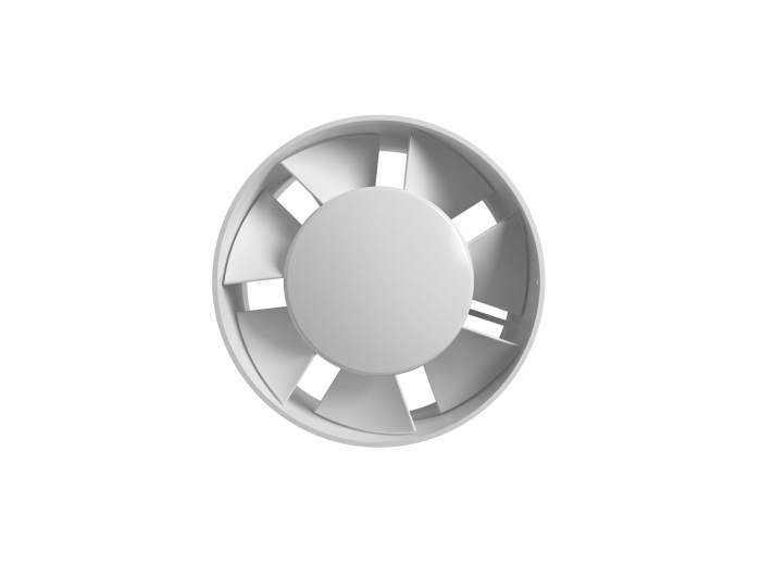 Ventilator de tubulatura cu motor cu rulmenti pe bile VentEurope WAY100BB, diametru 100 mm, debit 107 mc/h, 14W, IP24, silentios, economic, Alb [2]