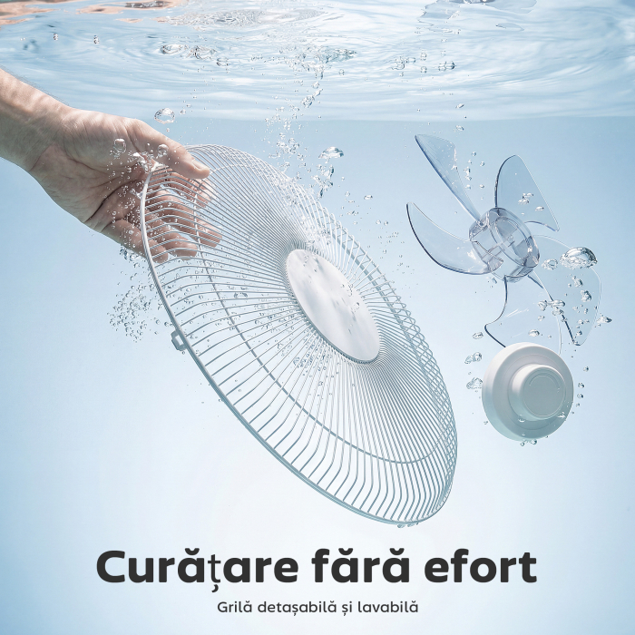  Ventilator pe Suport cu Telecomanda, Ventilator Vertical, Alb [8]