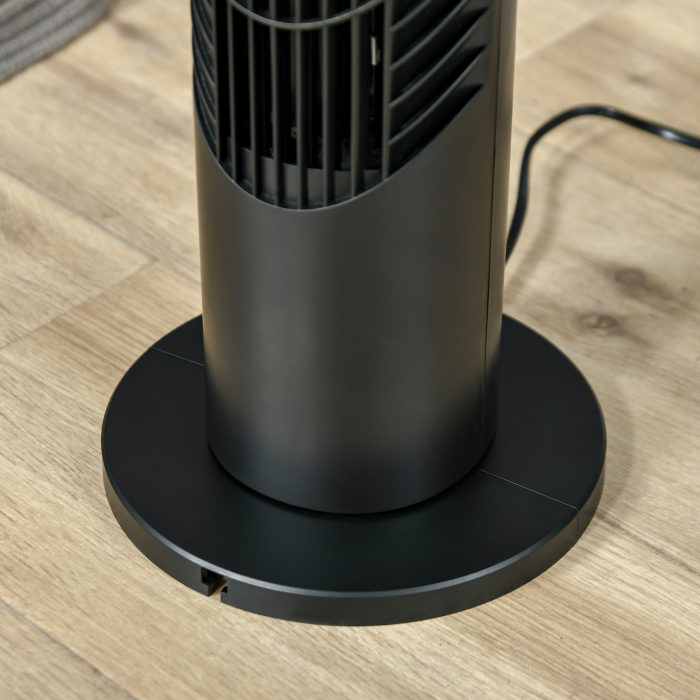  Ventilator Reglabil Oscilant cu 3 niveluri de viteza si Telecomanda de control de la distanta, Ф18x78.5cm Negru [8]