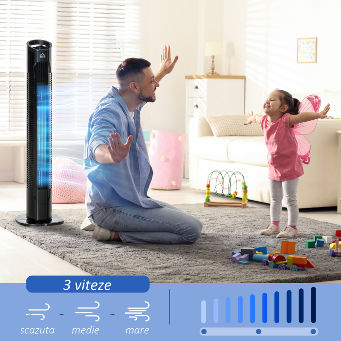  Ventilator tip Coloana Turn 3 Viteze Oscilatie 70° si Maner [5]