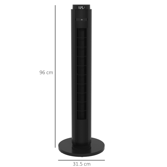  Ventilator turn 45W cu 4 moduri si 3 viteze, cu timer de 12h, din ABS, Ø31.5x96 cm, negru [3]