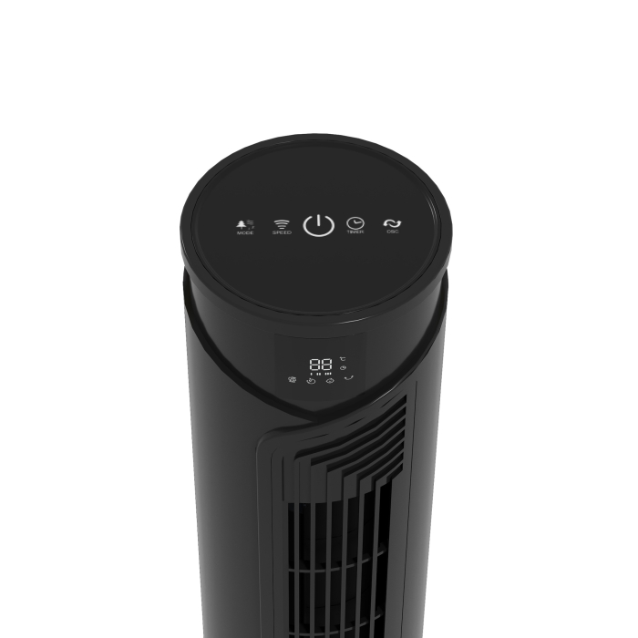  Ventilator turn 45W cu 4 moduri si 3 viteze, timer de 12h, din ABS, Ø31.5x93 cm, negru [9]