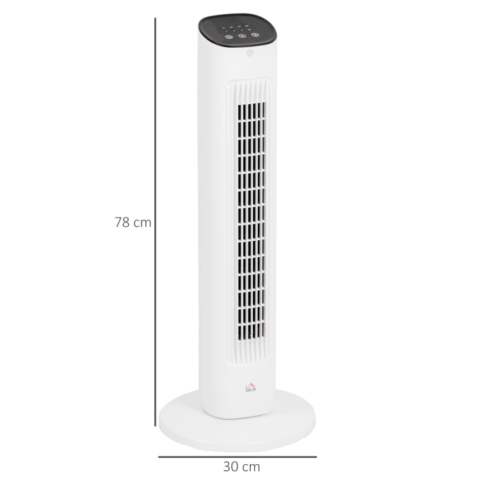 Ventilator turn  cu telecomanda, 3 viteze, mod de repaus, oscilatie, temporizator de 15 ore, afisaj LED, alb [3]