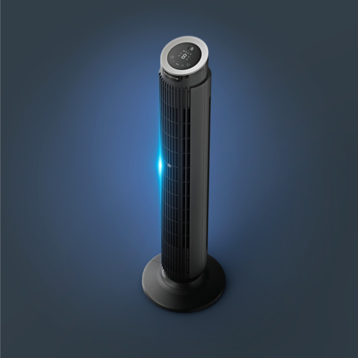 Ventilator turn Rowenta Eole Silence Force VU7020F0, 8 trepte de viteza, motor Effitech®, timer 8 ore, functie de noapte, ecran LED, oprire automata, telecomanda inclusa, negru [4]