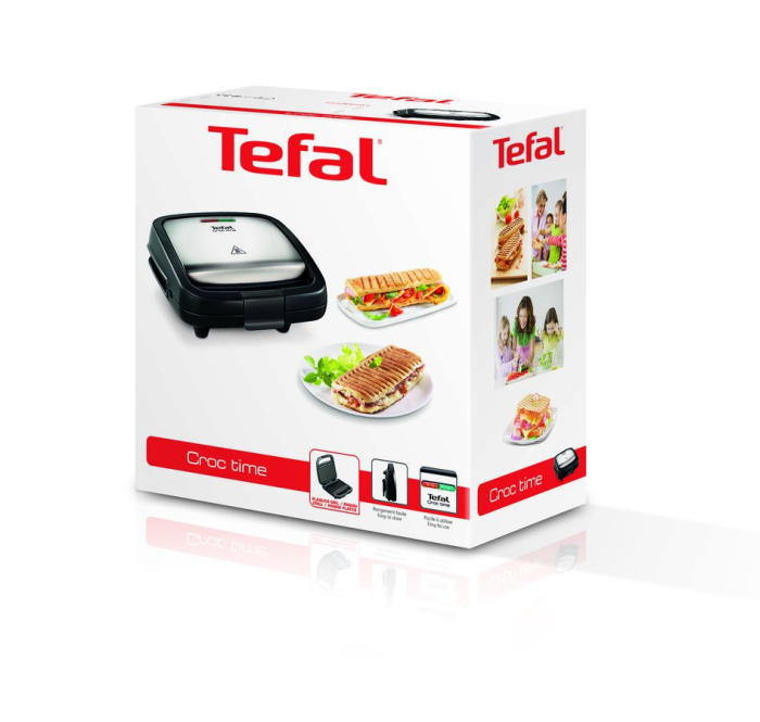 Sandwich maker Tefal Croc Time SM193D34, 700W, înveliș antiaderent, gri & negru Sandwich maker Tefal Croc Time SM193D34, 700W, înveliș antiaderent, gri & negruSandwich maker Tefal Croc Time SM193D34,  [14]