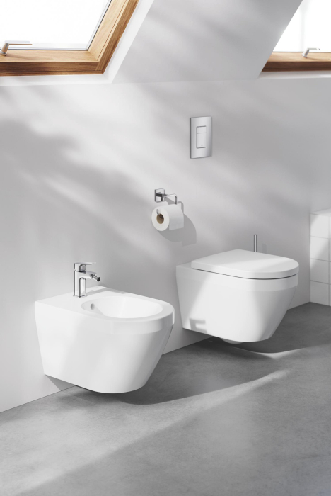 WC Grohe 102485SH00, Euro Ceramic, pe perete, Rimless, fara capac, alb [7]