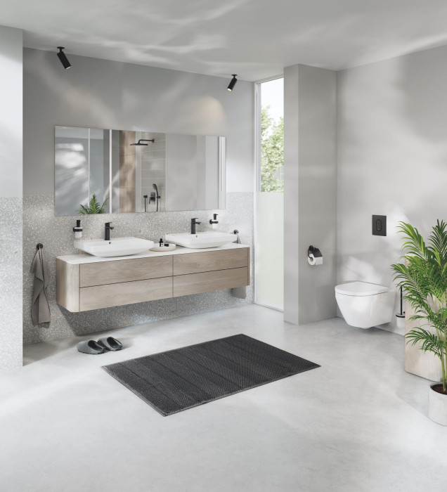 WC Grohe 102485SH00, Euro Ceramic, pe perete, Rimless, fara capac, alb [21]