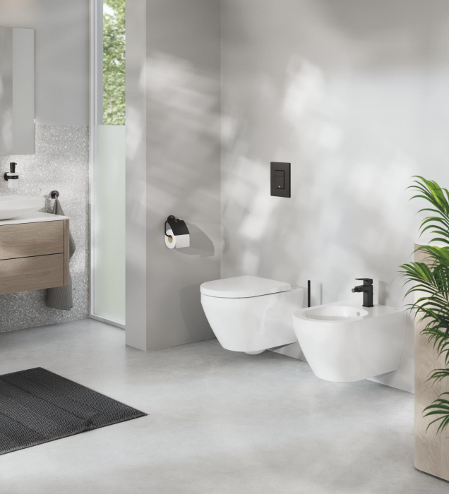 WC Grohe 102485SH00, Euro Ceramic, pe perete, Rimless, fara capac, alb [25]