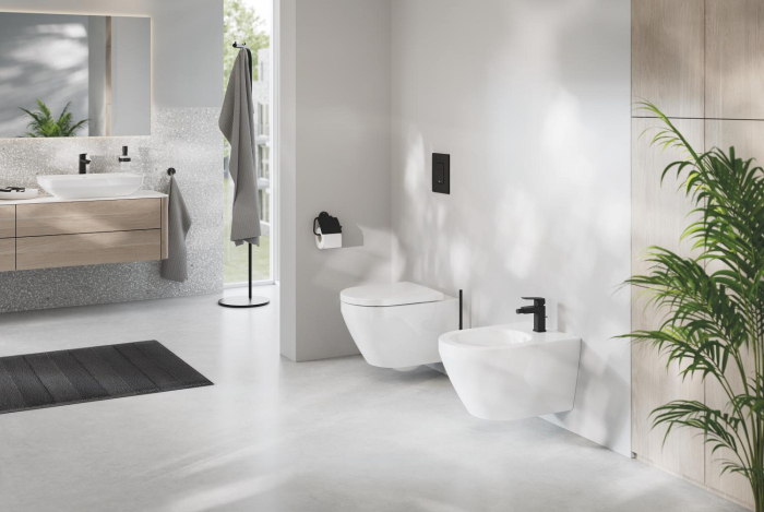 WC Grohe 102485SH00, Euro Ceramic, pe perete, Rimless, fara capac, alb [19]