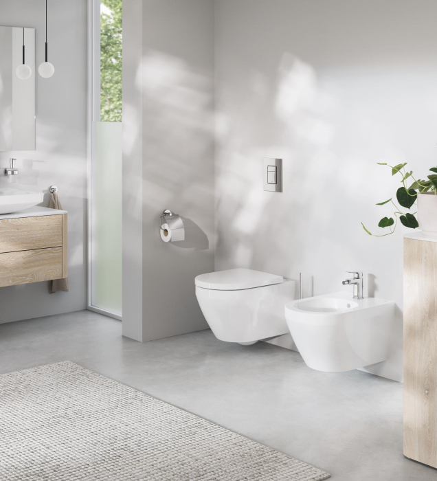 WC Grohe 102485SH00, Euro Ceramic, pe perete, Rimless, fara capac, alb [22]