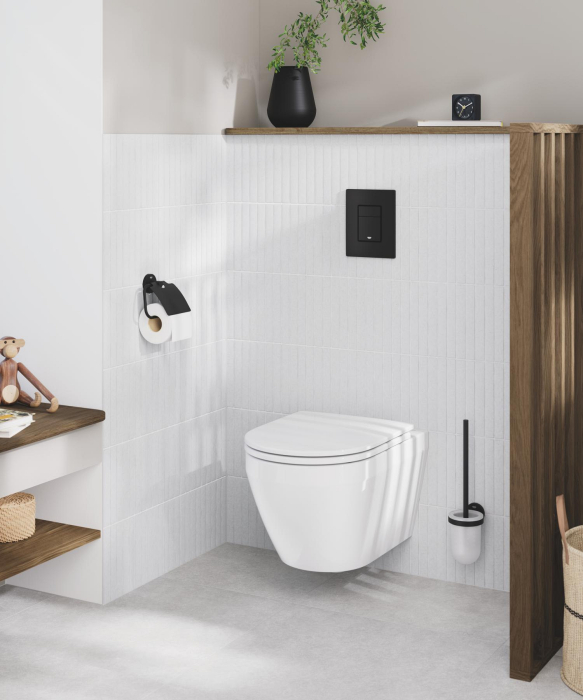 WC Grohe 102486SH00, Euro Ceramic, pe perete, Rimless, compact, fara capac, alb [5]