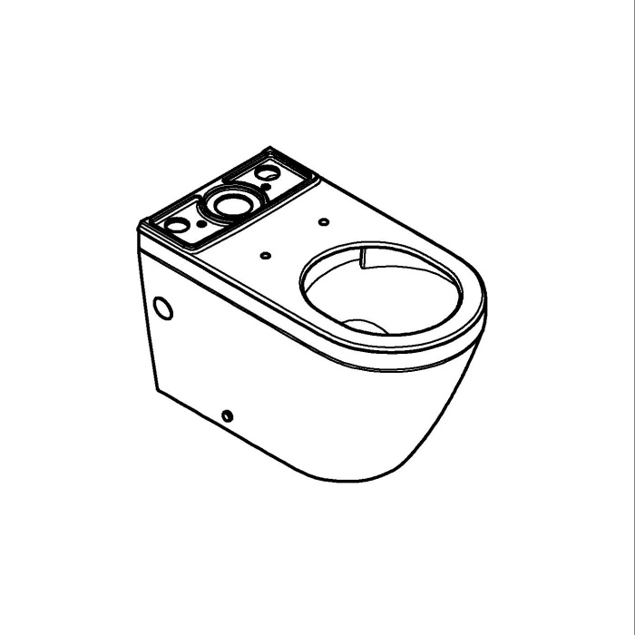 WC Grohe 102489SH00, Euro Ceramic, pe podea, Rimless, fara capac/rezervor, alb [9]
