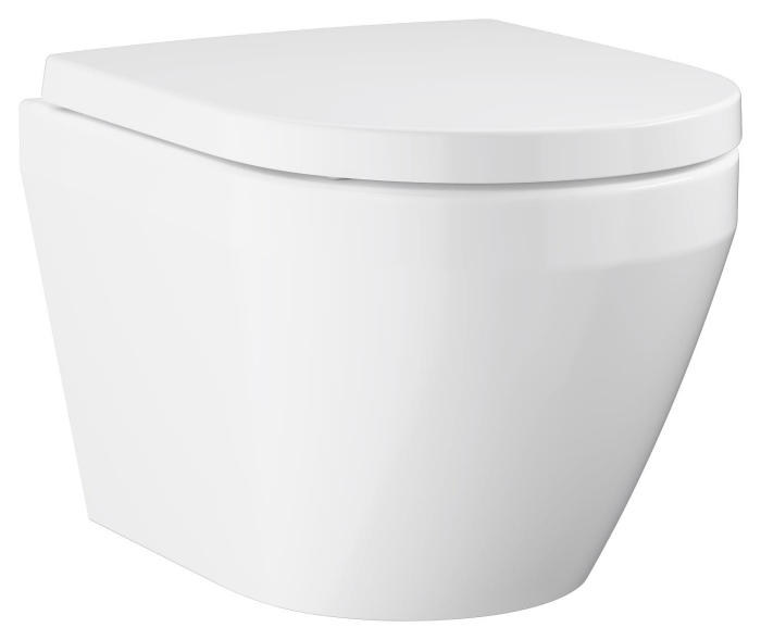 WC Grohe 102509SH00, Euro Ceramic, suspendat, Rimless, capac SoftClose, alb [5]