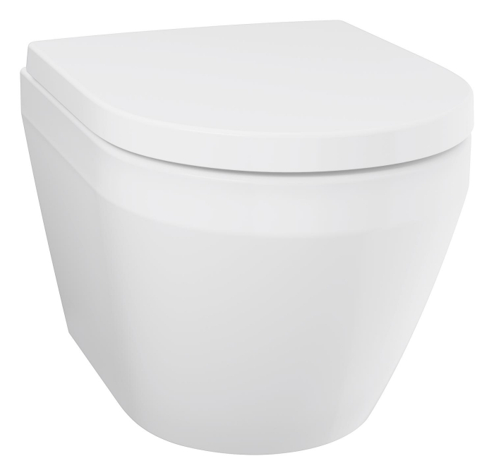 WC Grohe 102509SH00, Euro Ceramic, suspendat, Rimless, capac SoftClose, alb [7]
