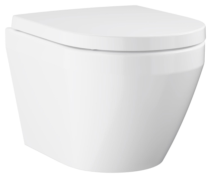 WC Grohe 102509SH00, Euro Ceramic, suspendat, Rimless, capac SoftClose, alb [4]