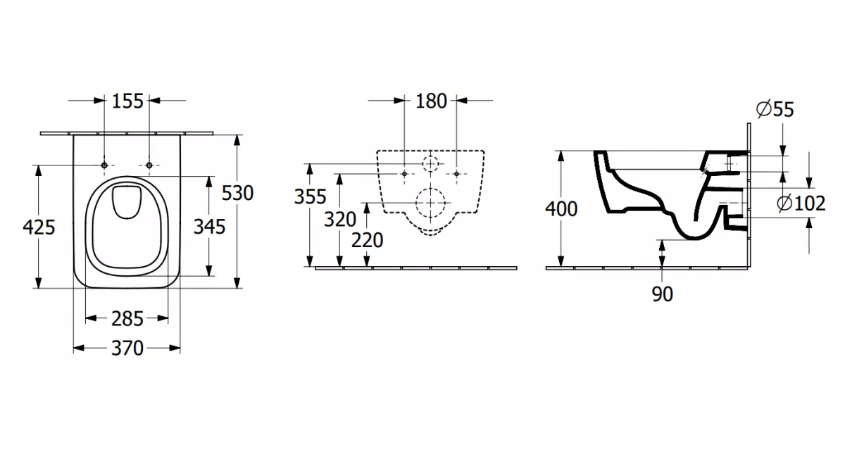 WC Villeroy and Boch Skyla, suspendat, rimless, capac SoftClose, TwistFlush, alb, 4682CL01 [5]