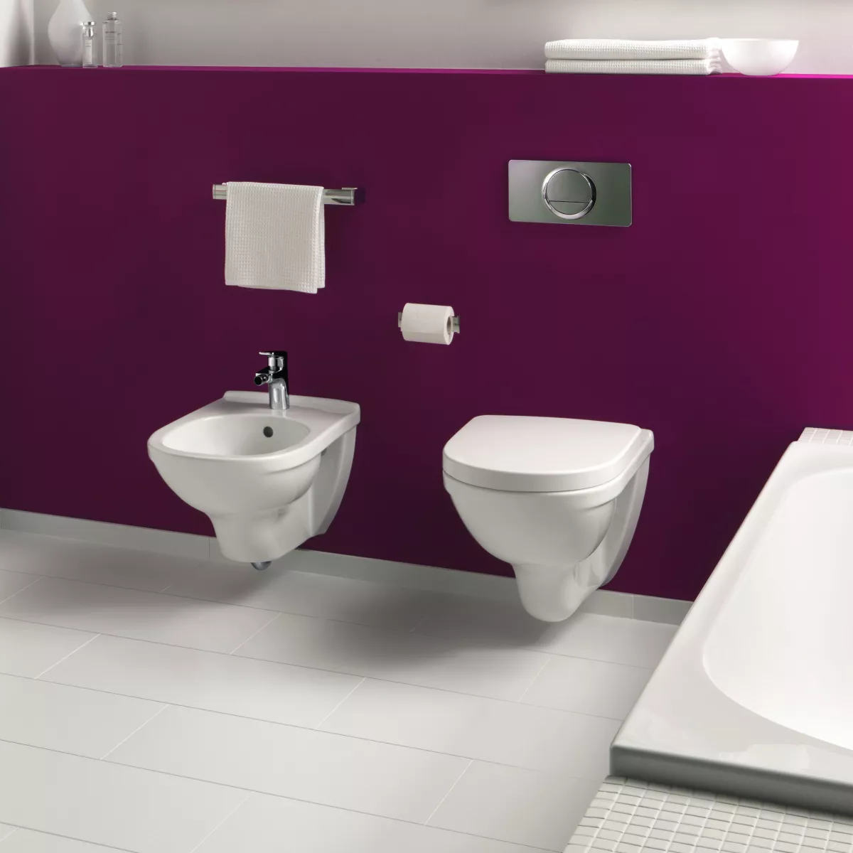 WC Villeroy & Boch O.novo, suspendat, AquaReduct, fara capac, alb, 56601001 [13]