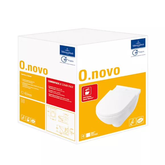 WC Villeroy & Boch O.novo, suspendat, capac, alb, 5660H101 [5]