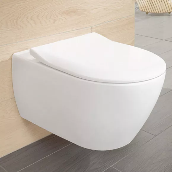 WC Villeroy & Boch Subway 2, suspendat, DirectFlush, CeramicPlus, capac SoftClose, alb, 5614R2R1 [11]