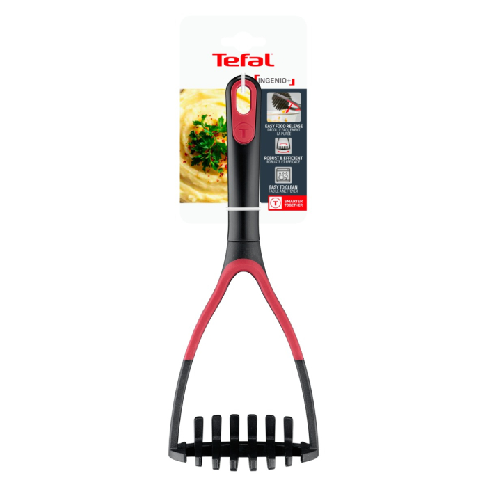 Zdrobitor de cartofi Tefal Ingenio+ K1980934, compatibilitate cu masina de spalat vase, plastic, negru & rosu [12]
