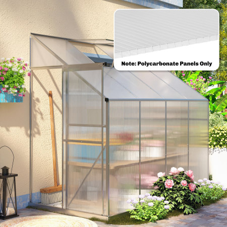  10 Placi Celulare din Policarbonat 4 mm, Rezistente la UV, Panou Celular Dublu pentru Sera, 120x60 cm, Transparent [1]
