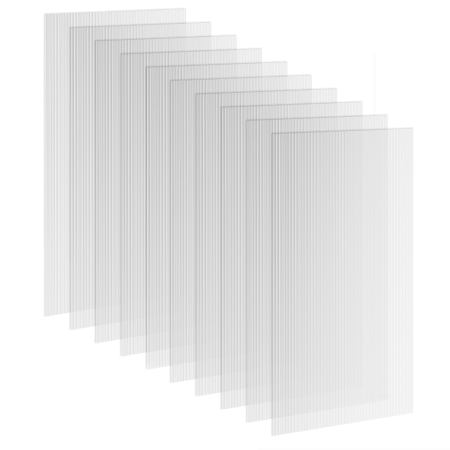  10 Placi Celulare din Policarbonat 4 mm, Rezistente la UV, Panou Celular Dublu pentru Sera, 120x60 cm, Transparent [7]
