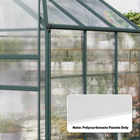  10 Placi Celulare din Policarbonat 4 mm, Rezistente la UV, Panou Celular Dublu pentru Sera, 120x60 cm, Transparent [4]