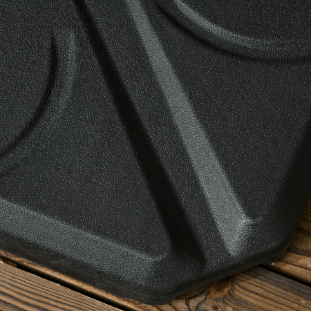  4 bucati baza de umbrela din plastic HDPE, umpluta cu apa si nisip pana la 18 kg, 103x103x8,3 cm, negru [7]