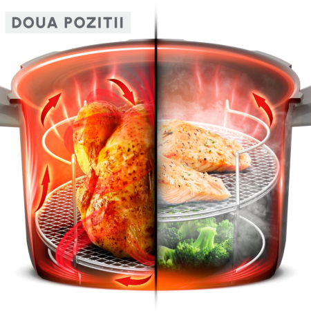 Accesoriu grill 2 in 1 Tefal XA60AD10, reversibil, compatibil cu multicookerele Tefal Cook4Me, Turbo Cuisine si One Pot, inox, seriile CY85xx, CY87x [6]