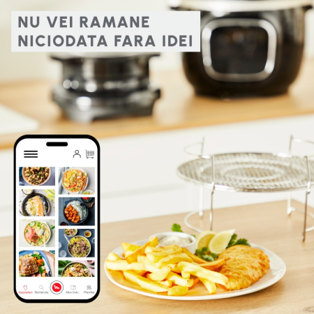 Accesoriu grill 2 in 1 Tefal XA60AD10, reversibil, compatibil cu multicookerele Tefal Cook4Me, Turbo Cuisine si One Pot, inox, seriile CY85xx, CY87x [3]