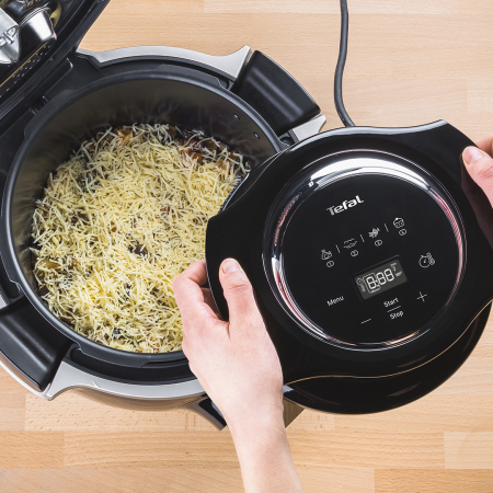 Accesoriu multicooker pentru prajit Tefal Cook4Me+ Extra Crisp Lid EY150830, compatibil cu multicookerele Cook4Me de 6 L, 4 programe, temperatura aj [8]
