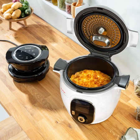 Accesoriu multicooker pentru prajit Tefal Cook4Me+ Extra Crisp Lid EY150830, compatibil cu multicookerele Cook4Me de 6 L, 4 programe, temperatura aj [6]