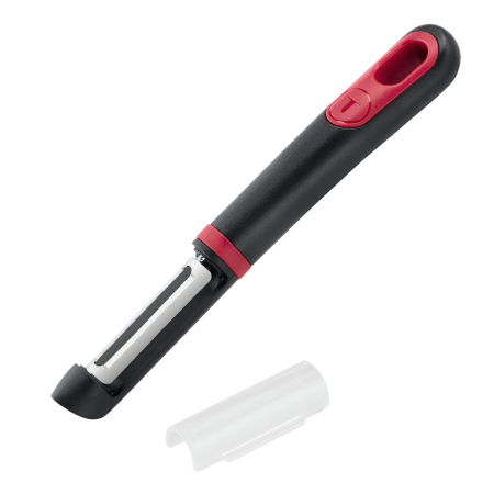 Accesoriu pentru decojit legume si fructe Tefal Ingenio K1992034, lame duble, inox, capac de protectie, negru & rosu [6]