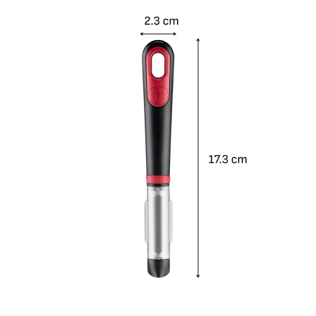 Accesoriu pentru decojit legume si fructe Tefal Ingenio K1994034, lama zimtata, inox, capac de protectie, negru & rosu [10]