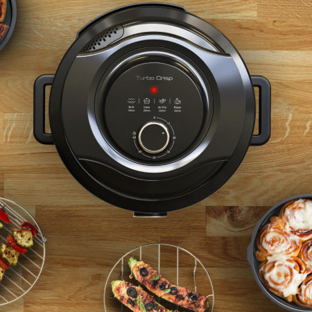 Accesoriu pentru gatire cu aer cald Tefal Turbo Crisp LF101810, 4 programe, temperatura ajustabila, ecran LED, compatibil cu multicooker Turbo Cuis [8]
