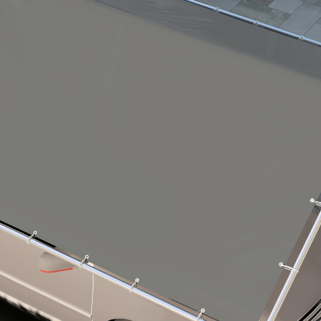  Acoperis de Carport 10 x 20ft, Prelata Rezistenta la UV cu Corzi Elastice, Gri inchis [8]