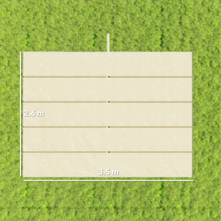  Acoperis de schimb pentru pergola sau foisor de gradina 3x4 m din poliester, crem [2]