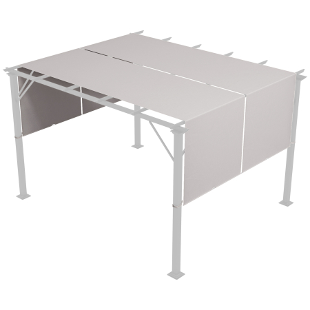 Prelate, pavilioane, umbrele terasa -  Acoperis pentru Foisor Pergola 3x3 m din Poliester cu Buzunare si Curele, 488x122 cm, culoare Kaki