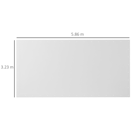 Acoperis pentru garaj 10 x 20ft, inlocuire copertina rezistenta la UV cu corzi elastice, alb [2]