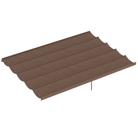 Prelate, pavilioane, umbrele terasa -  Acoperis pentru pergola gazebo 4x3 m din poliester respirabil, culoare cafeniu, cu 10 orificii de drenaj