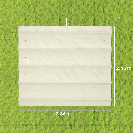  Acoperis Pergola, Acoperire Retractabila pentru Umbra, Protectie UV30+, Crem [2]