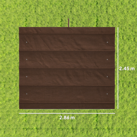  Acoperis Pergola, Copertina Retractabila pentru Pergola de 3 x 2.15m, Protectie UV30+, Gri inchis [2]