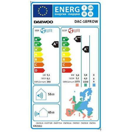 Aer conditionat Daewoo DAC-18PROW, PRO, zona montare perete, utilizare rezidential, capacitate btu 18000 [4]