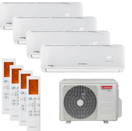 Aer conditionat - Aer conditionat multisplit Ariston ALYS XDO, 4 x 9000 BTU, follow me, agent frigorific R32, clasa energetica A++, ultra silentios