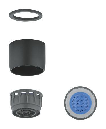 Accesorii baie - Aerator Grohe 13928KS0, pentru baterie bucatarie 32917KS0, mat, negru