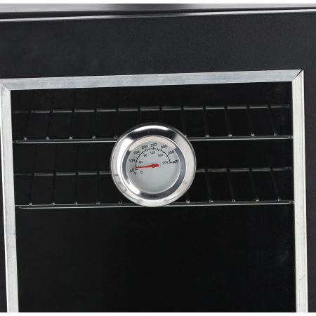 Afumatoare pentru gradina cu termometru si 3 gratare, 60x55x103 cm, negru [6]