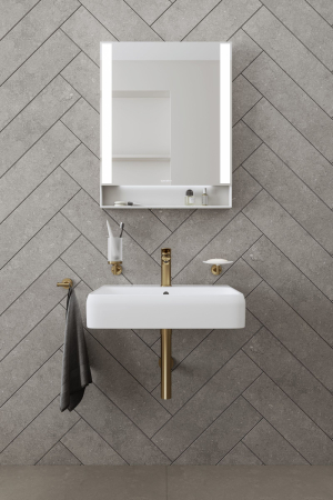 Agatatoare baie Duravit 0099300400, dubla Starck T, tip instalare pe perete, design modern, fixare sigura, bronz [5]