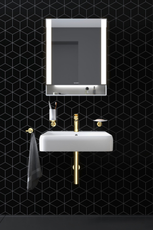 Agatatoare baie Duravit 0099303400, dubla Starck T, tip instalare pe perete, design modern, fixare sigura, auriu [5]